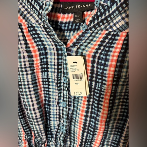 Lane Bryant - No-Peek Button-Front Waist Detail Blouse - Picture 5 of 9
